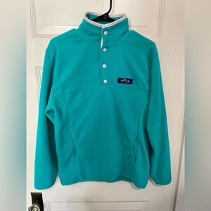 Lauren James Co. Aqua Snap Pullover Fleece, Size Medium